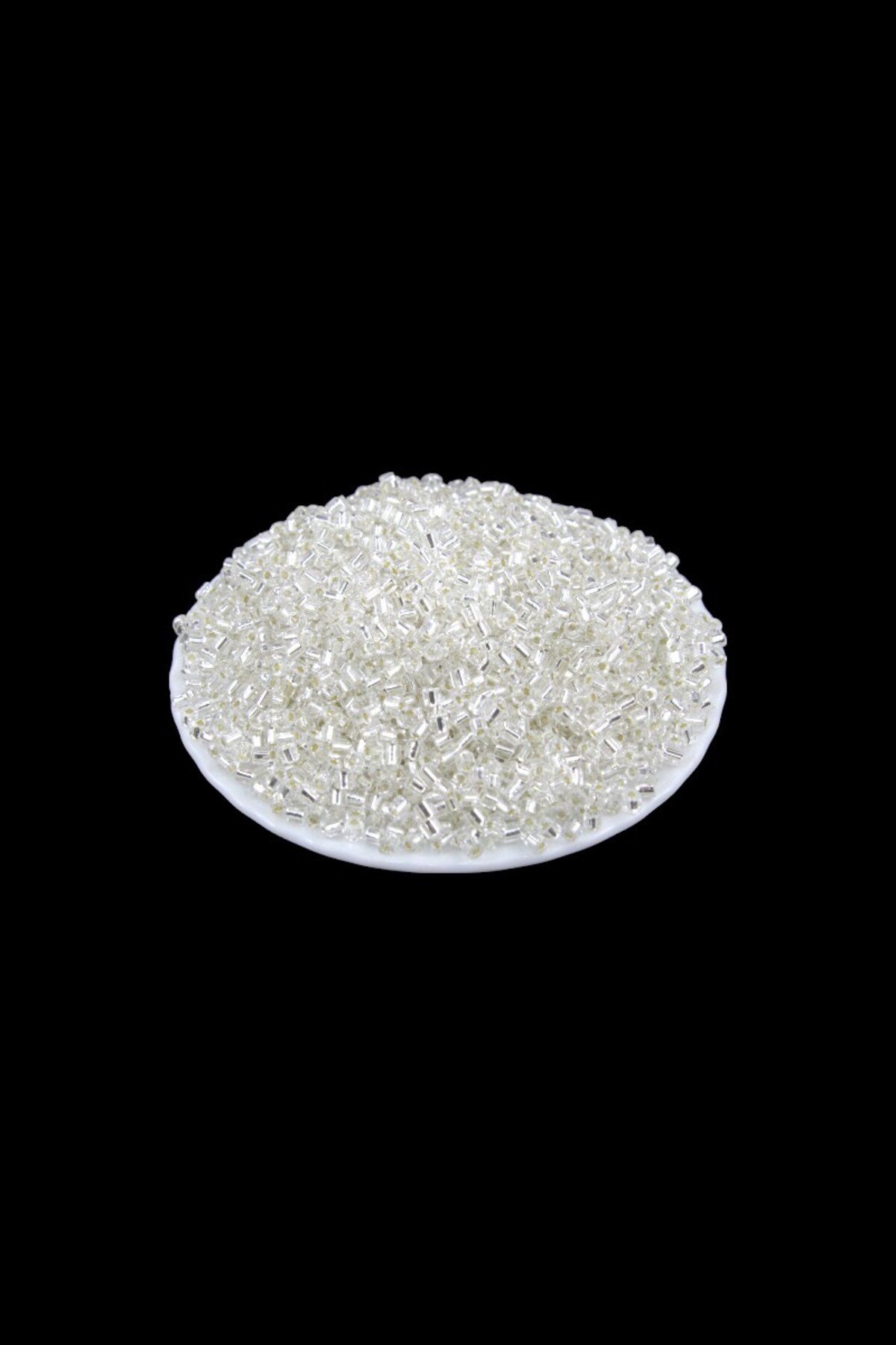 Gümüş 5x4 mm Büyük Kesme Boncuk 50 Gr