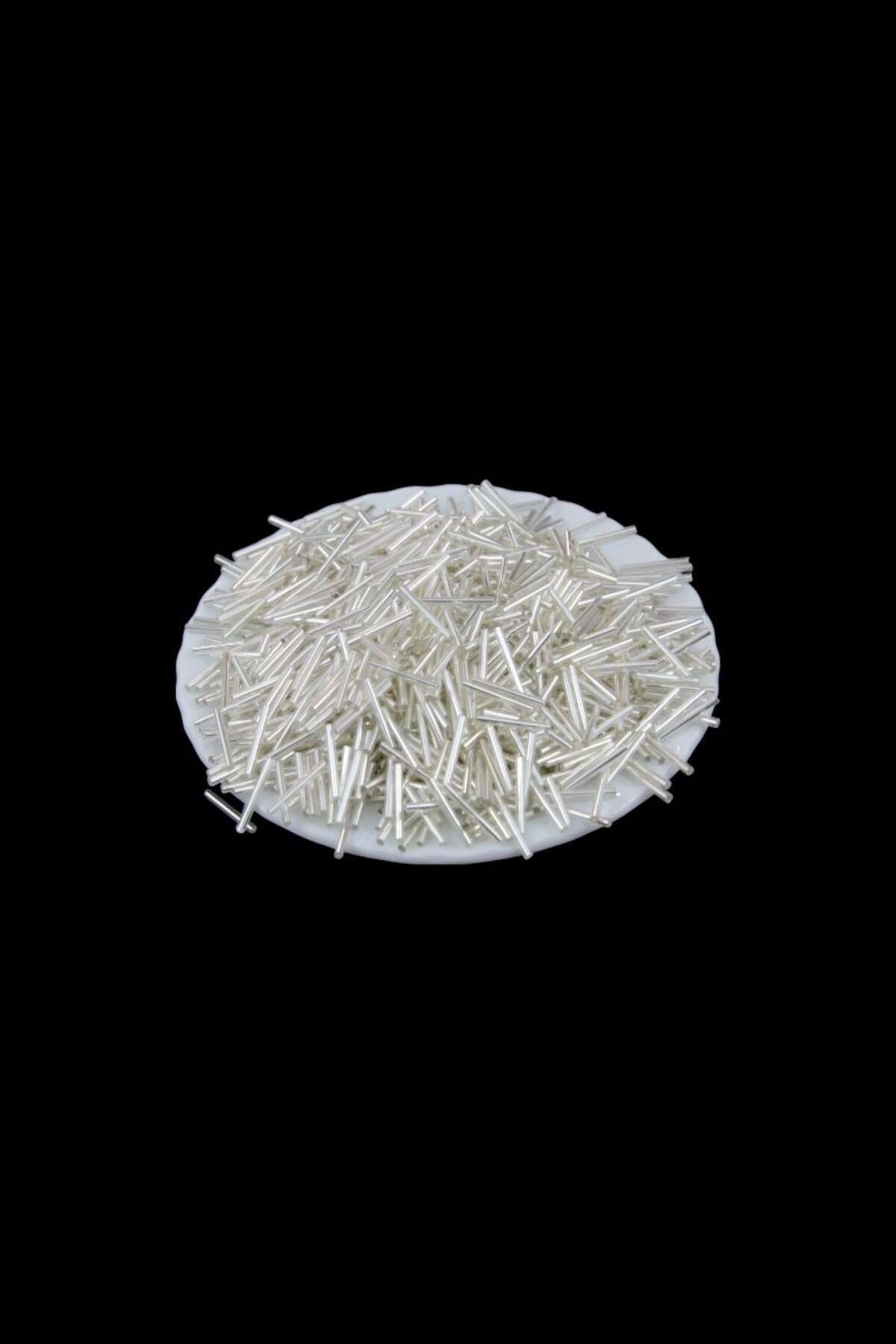 Gümüş İnce Boru 15 mm Boncuk 50 Gr