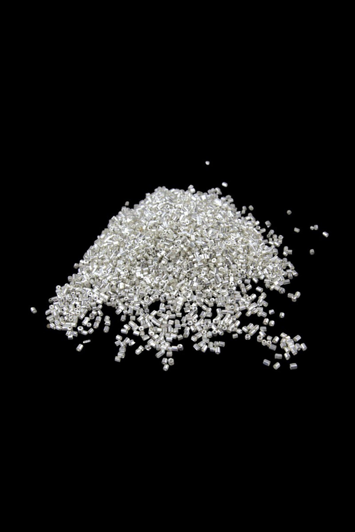 Gümüş Kaplama 4x2 mm Büyük Kesme Boncuk 50 Gr