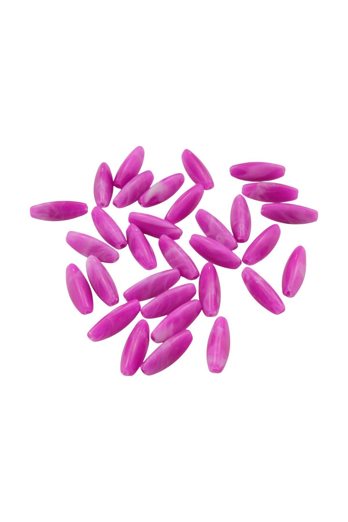 Güzel Pembe 28x1x1 mm Üçgen Desenli Boncuk Aksesuar (5 Adet)