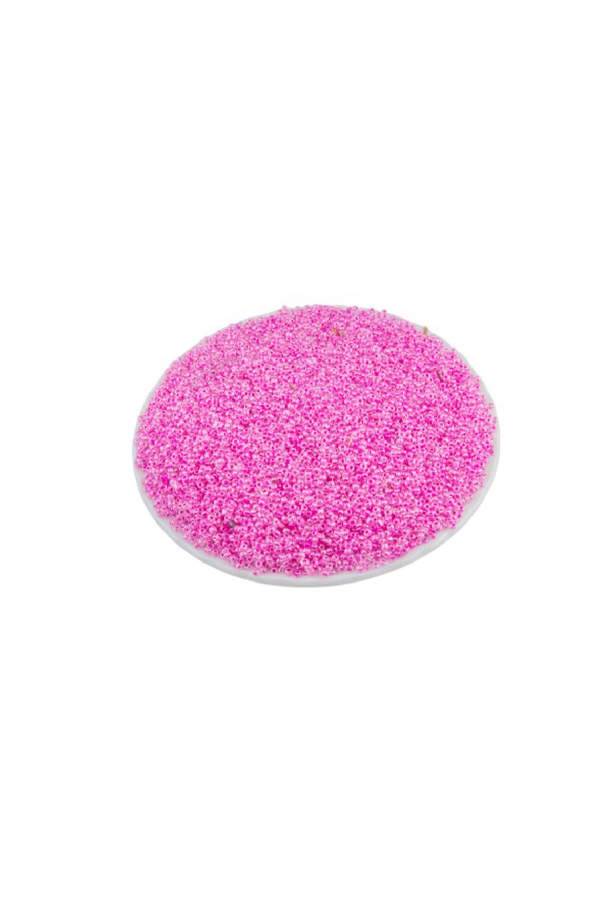 İçten Boyalı Açık Fuşya (11/0) 2 mm Kum Boncuğu 100 gr
