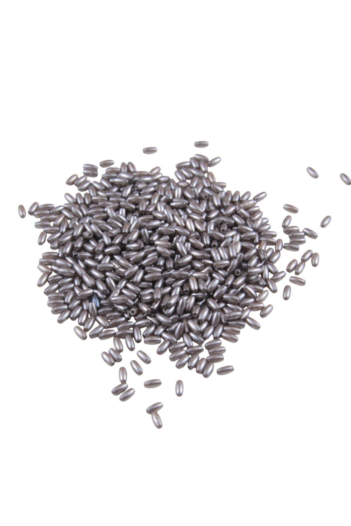 İnci Arpa Boncuk Gri Renk 3 mm (20 Gr Ortalama 600 Adet)