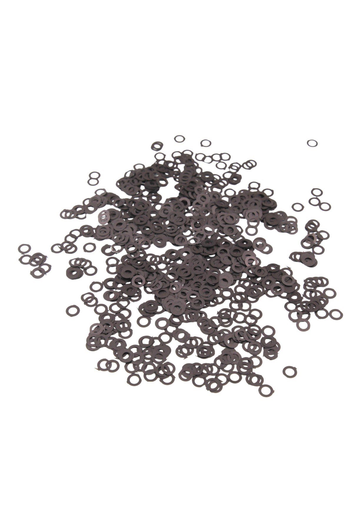 Kahve 7 mm Deliksiz Halka Model Plastik Pul Payet 25 Gr (Tülbent, Oya, Abiye, Havlu Malzemesi)