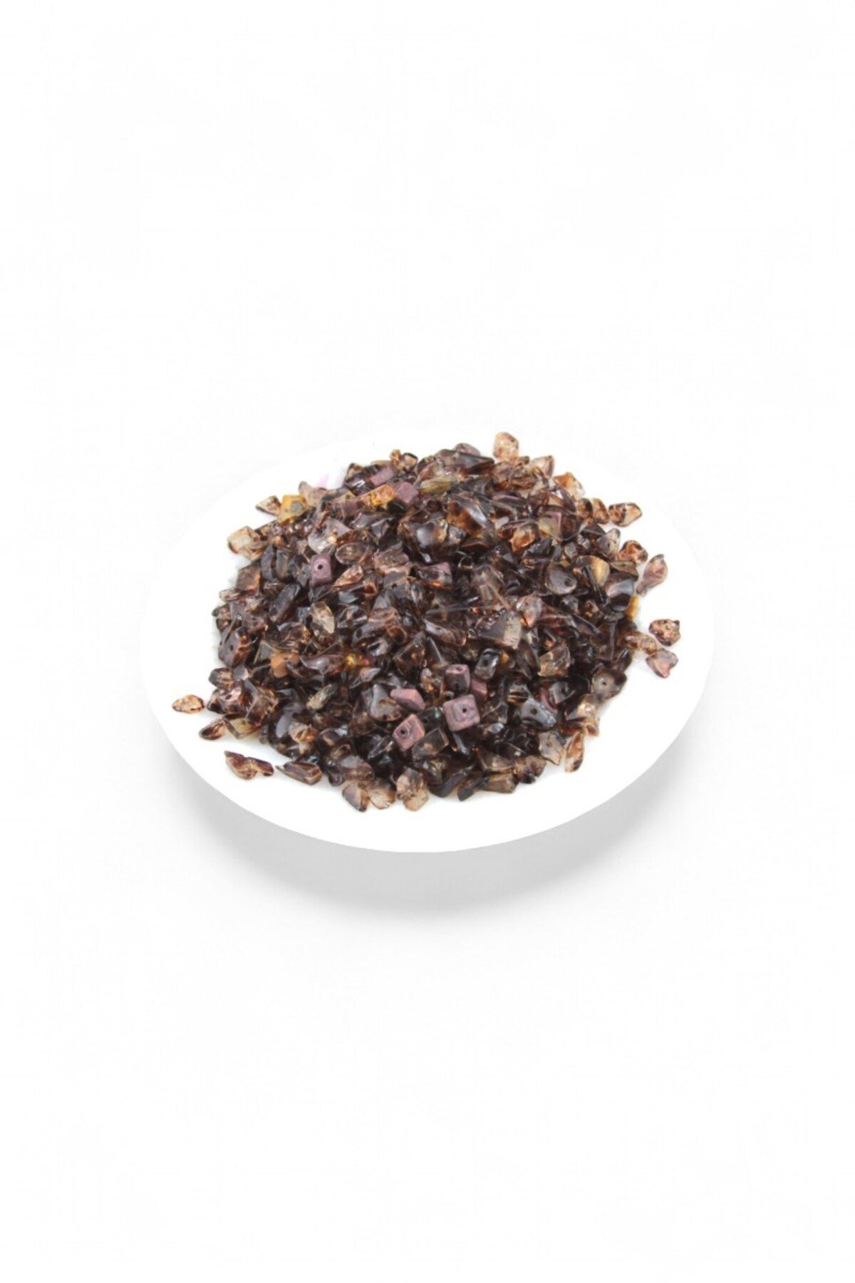 Kahve Şeffaf Kırık Taş Boncuk (150 Adet)