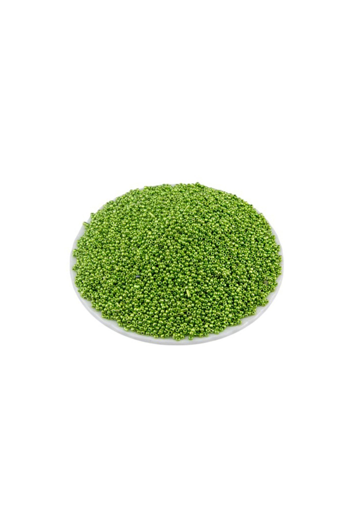 Kaplama Fıstık Yeşil (11/0) 2 mm Kum Boncuğu 100 gr