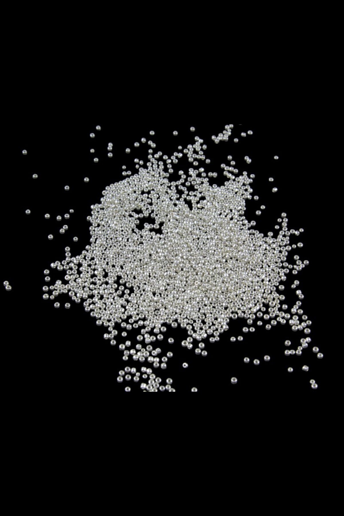 Kaplama Gümüş 3 mm 08 Kum Boncuk (100 Gr 6000 Adet)