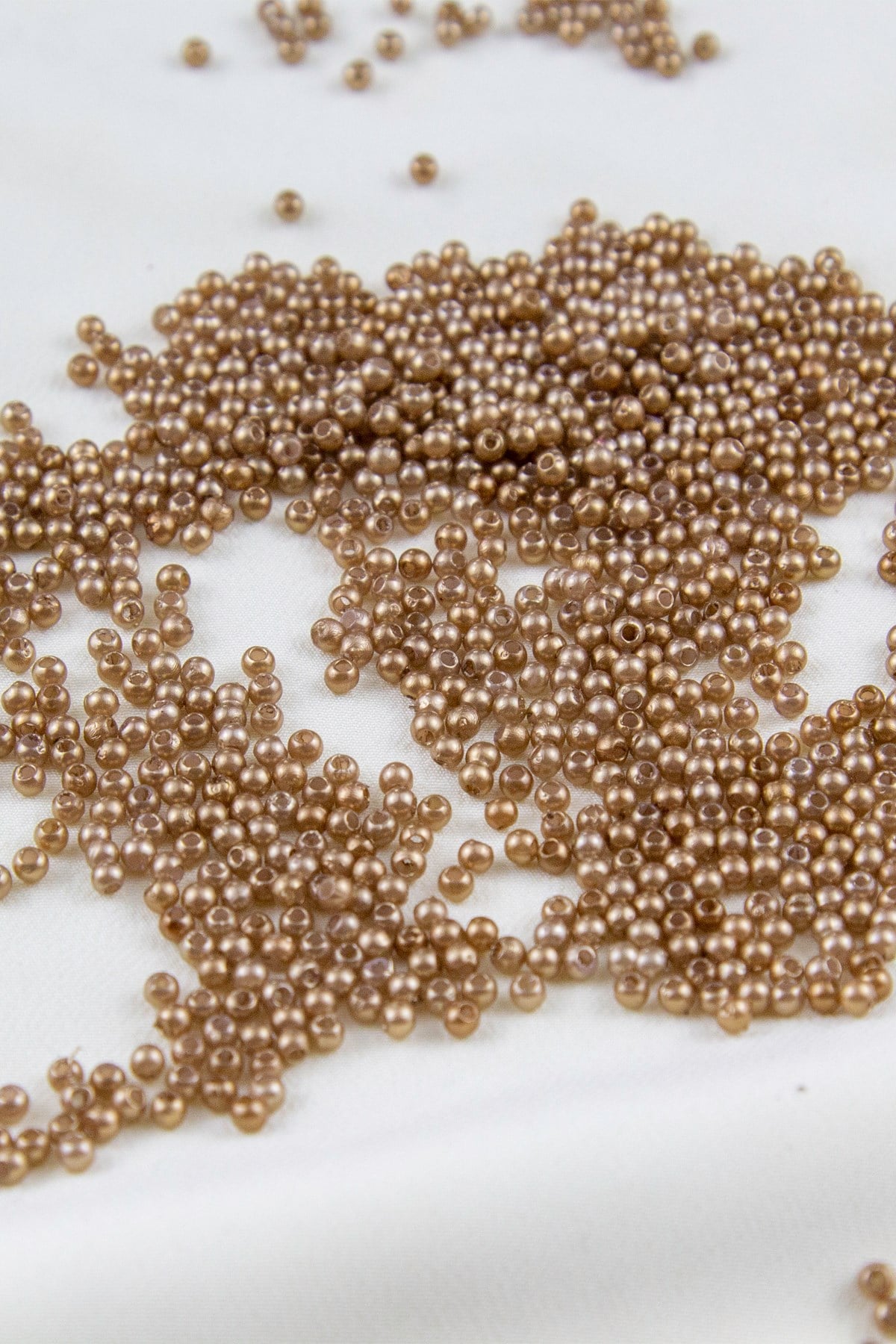 Karamel 3 mm Plastik İnci Boncuk Takı Aksesuar Malzemesi (25 Gr)