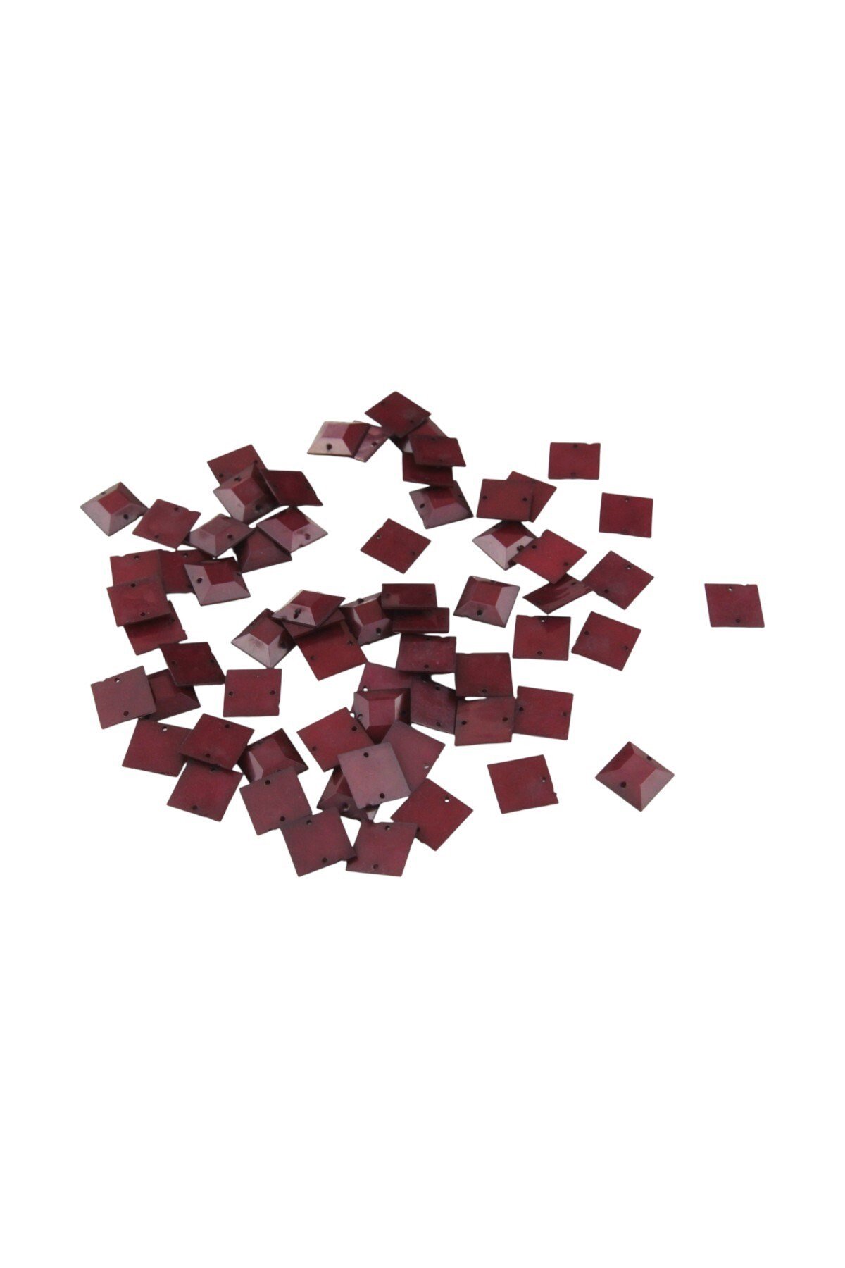 Kare Mat 12x12 mm Bordo Dikme Taş (20 Adet)