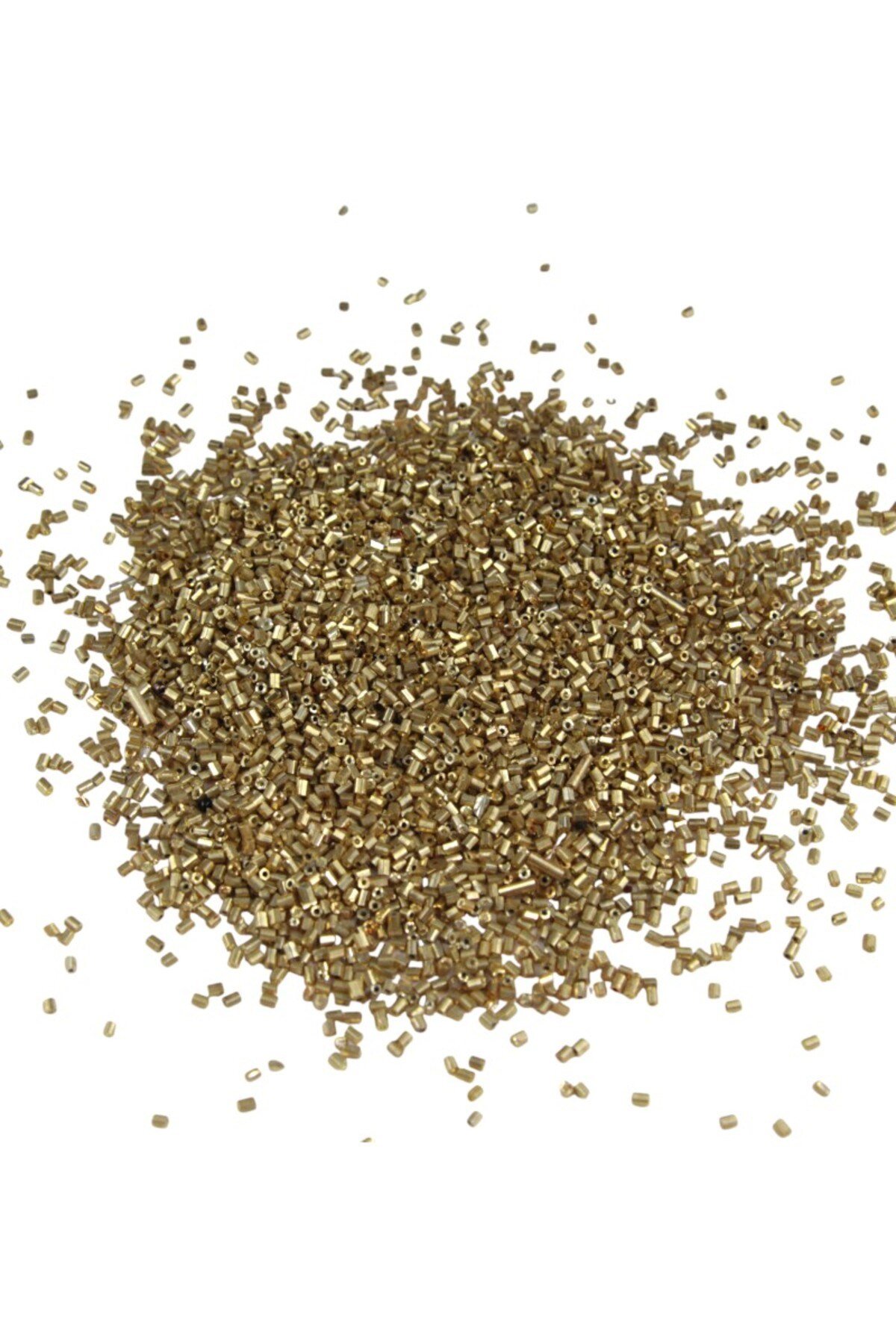 Kesme Boncuk Altın Kaplama Gold 2x1,5 mm (100 Gr 4000 Adet)