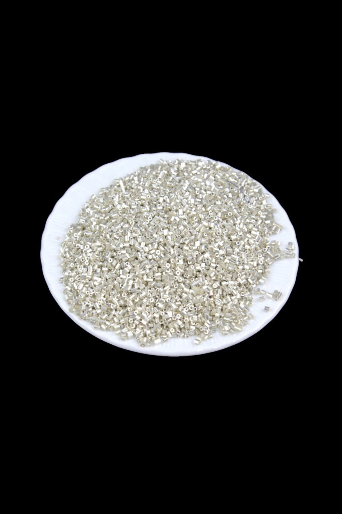 Kesme Boncuk Gümüş Kaplama 2x1,5 mm (100 Gr 4000 Adet)