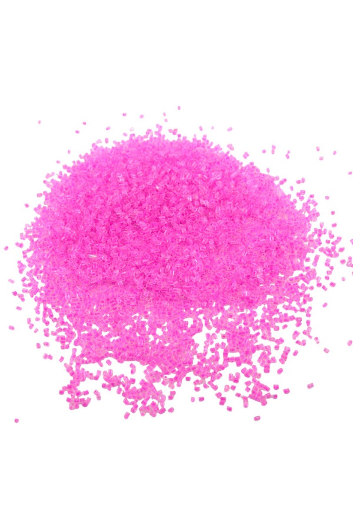 Kesme Boncuk İçten Boyalı Fuşya 2x1,5 mm (100 Gr 4000 Adet)