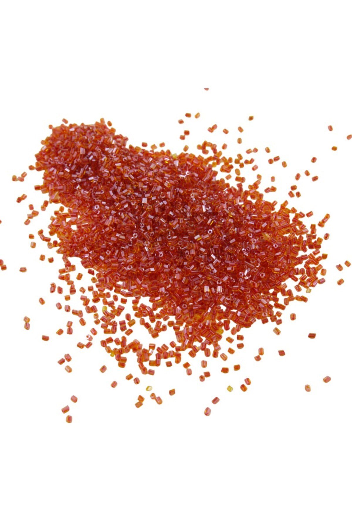 Kesme Boncuk İçten Boyalı Oranj 2x1,5 mm (100 Gr 4000 Adet)