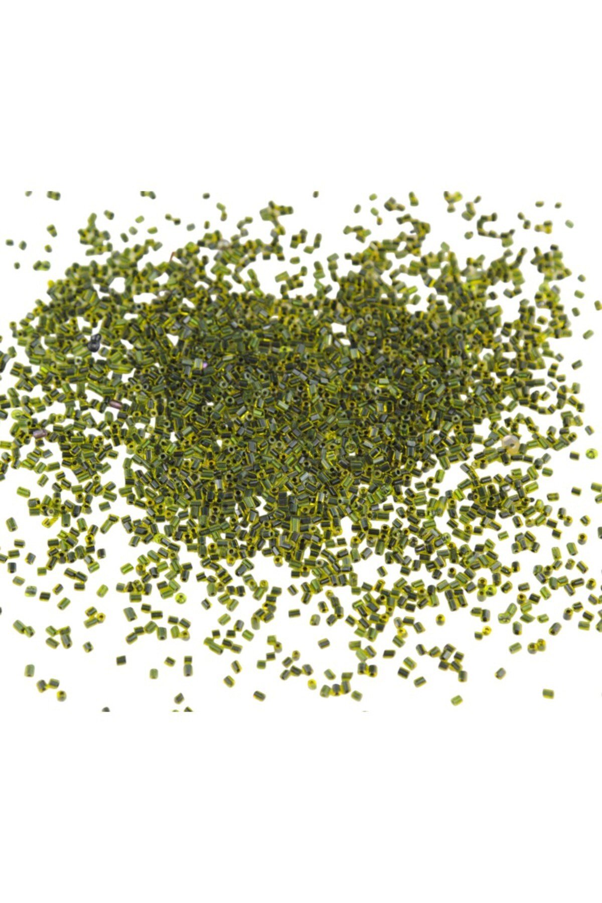 Kesme Boncuk İçten Boyalı Yeşil 2x1,5 mm (100 Gr 4000 Adet)