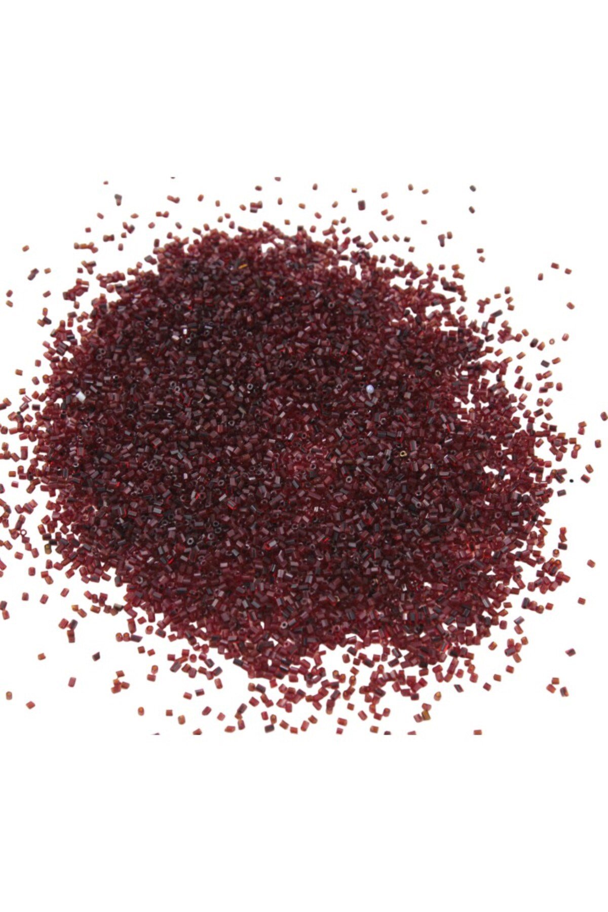 Kesme Boncuk İki Renk Karışık Bordo Kahve 2x1,5 mm (100 Gr 4000 Adet)