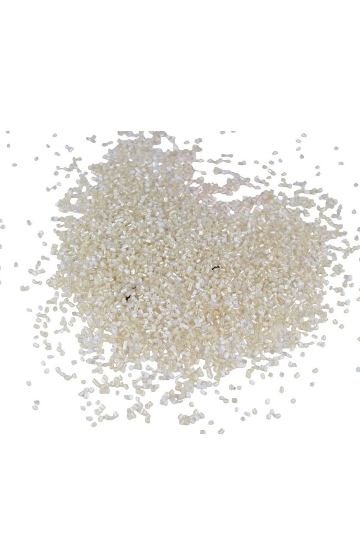 Kesme Boncuk İki Renk Krem 2x1,5 mm (100 Gr 4000 Adet)