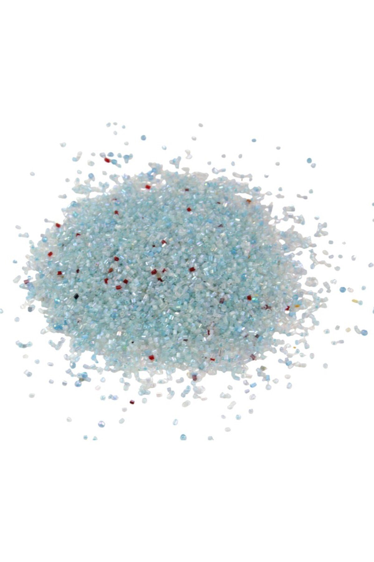 Kesme Boncuk İki Renk Mavi Karışık 2x1,5 mm (100 Gr 4000 Adet)