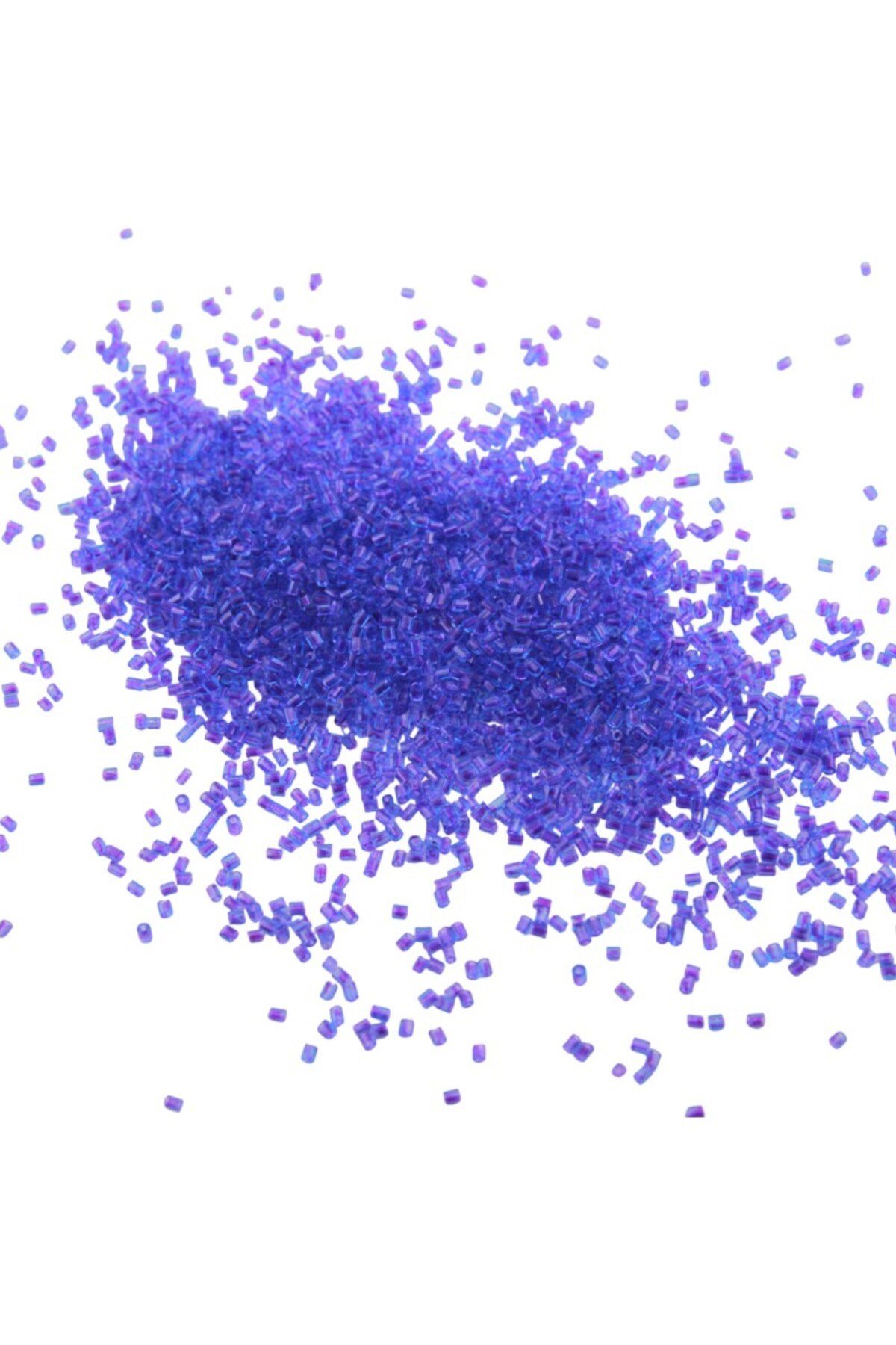 Kesme Boncuk İspirto İçten Boyalı Mor 2x1,5 mm (100 Gr 4000 Adet)