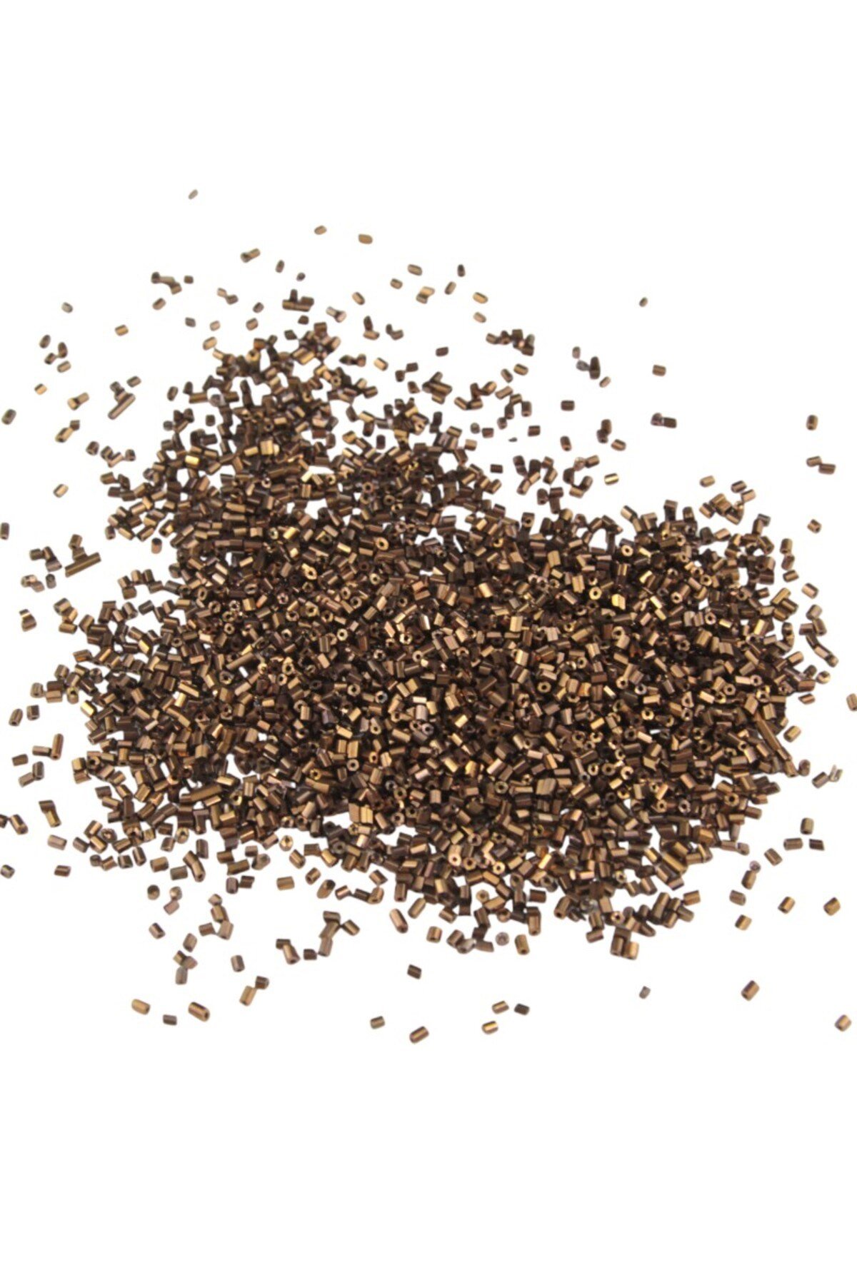 Kesme Boncuk Kahve Kaplama 2x1,5 mm (100 Gr 4000 Adet)