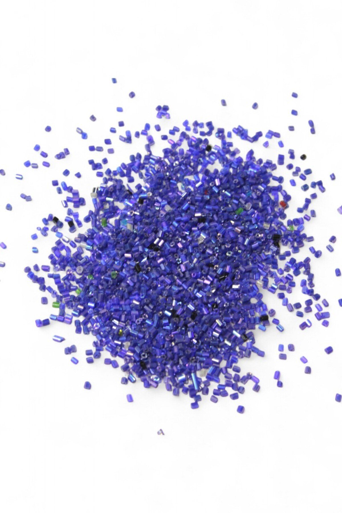 Kesme Boncuk Koyu İsporto Janjan Mor 2x1,5 mm (100 Gr 4000 Adet)