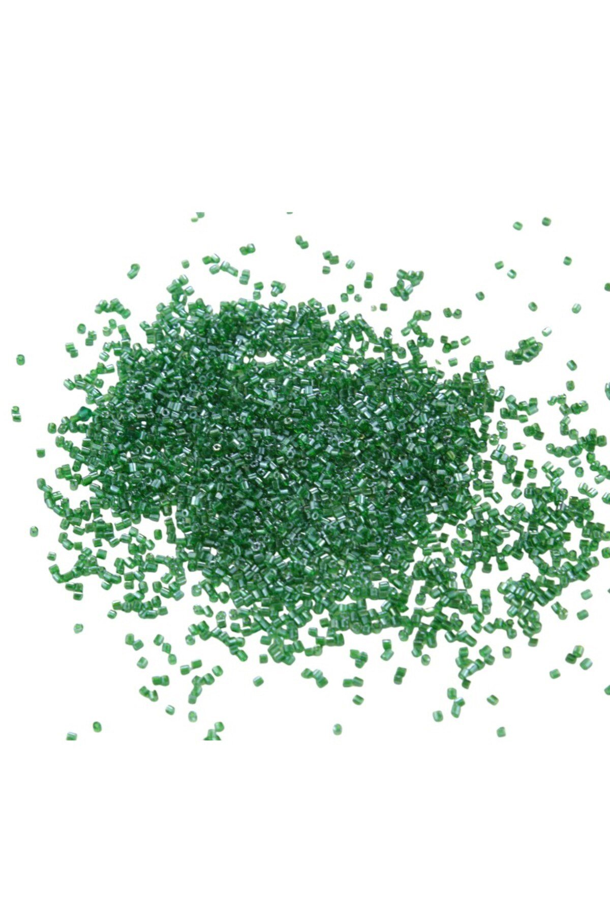 Kesme Boncuk Koyu Yeşil 2x2 mm (100 Gr 4000 Adet)