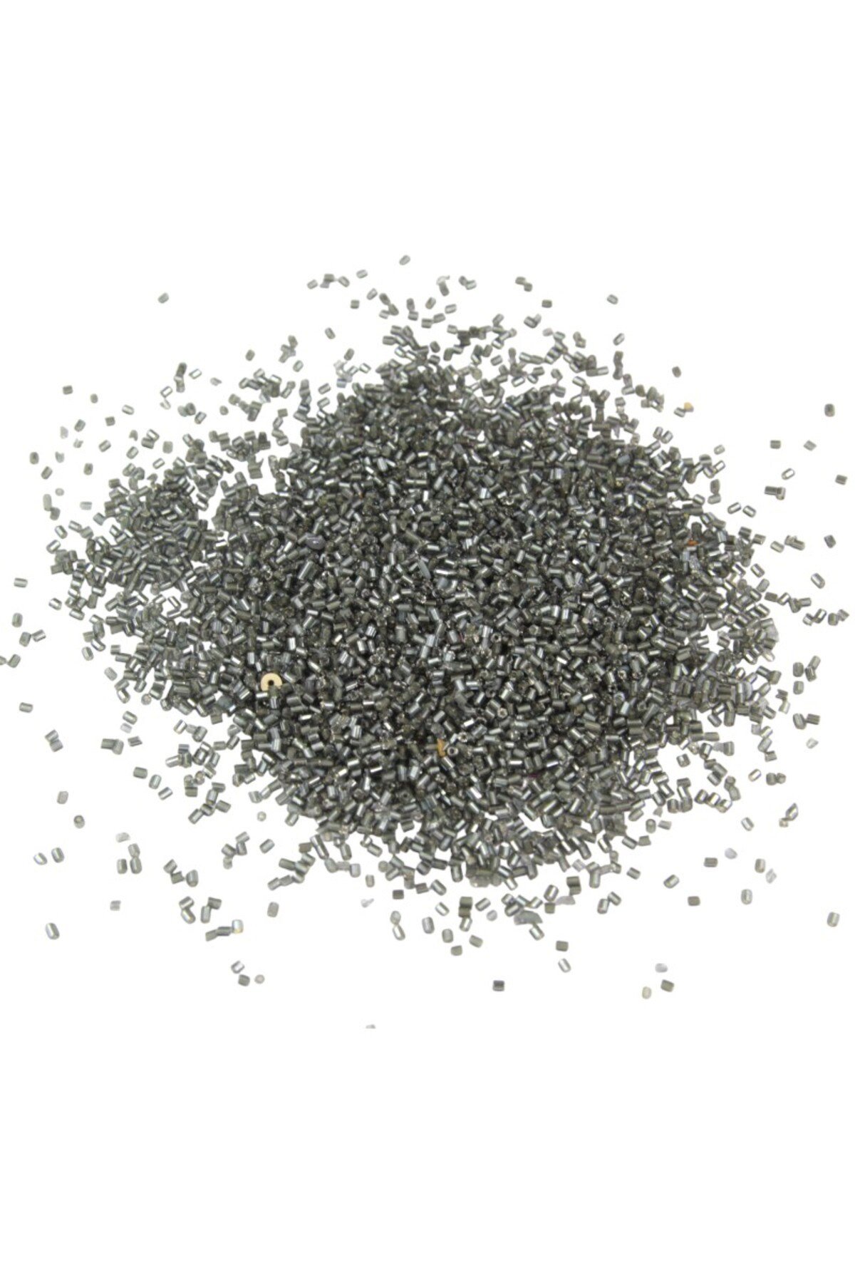 Kesme Boncuk Kristal Koyu Gri 2x1,5 mm (100 Gr 4000 Adet)