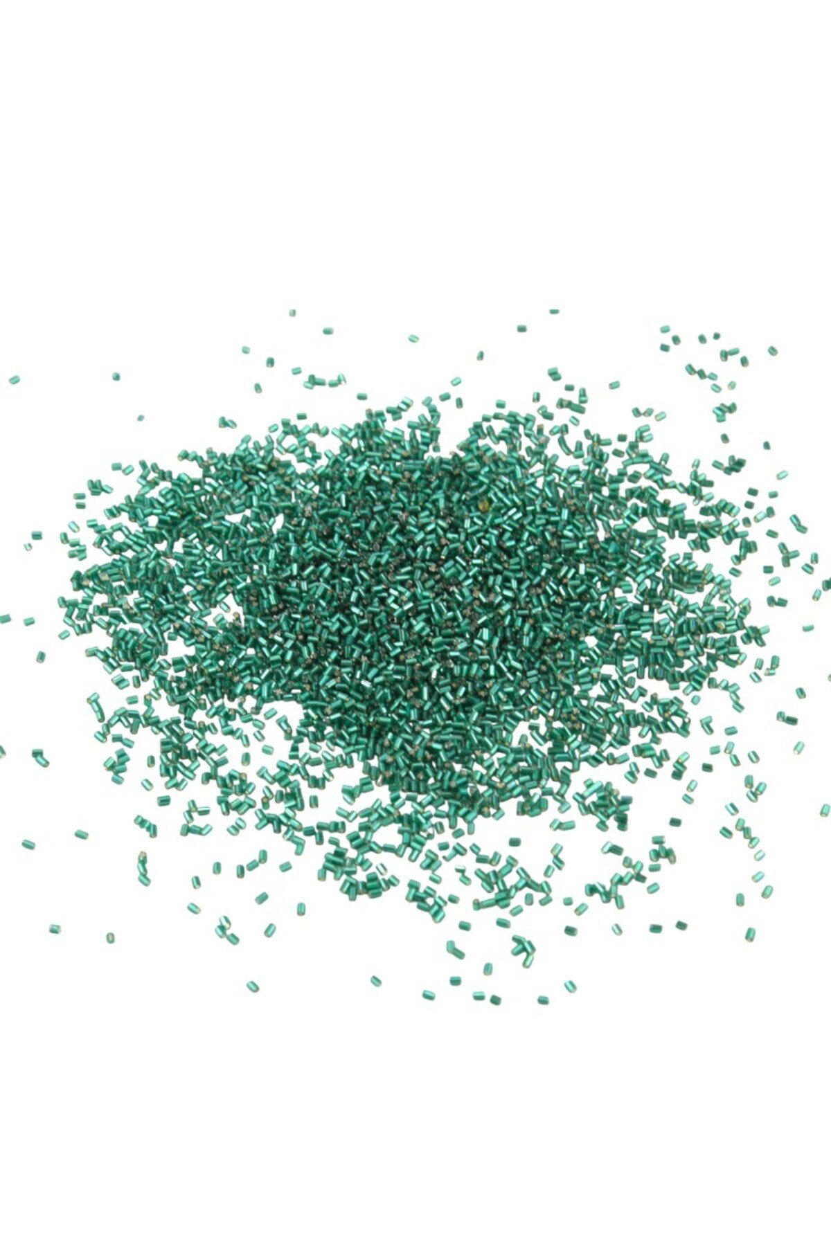 Kesme Boncuk Kristal Turkuaz Yeşili 2x1,5 mm (100 Gr 4000 Adet)
