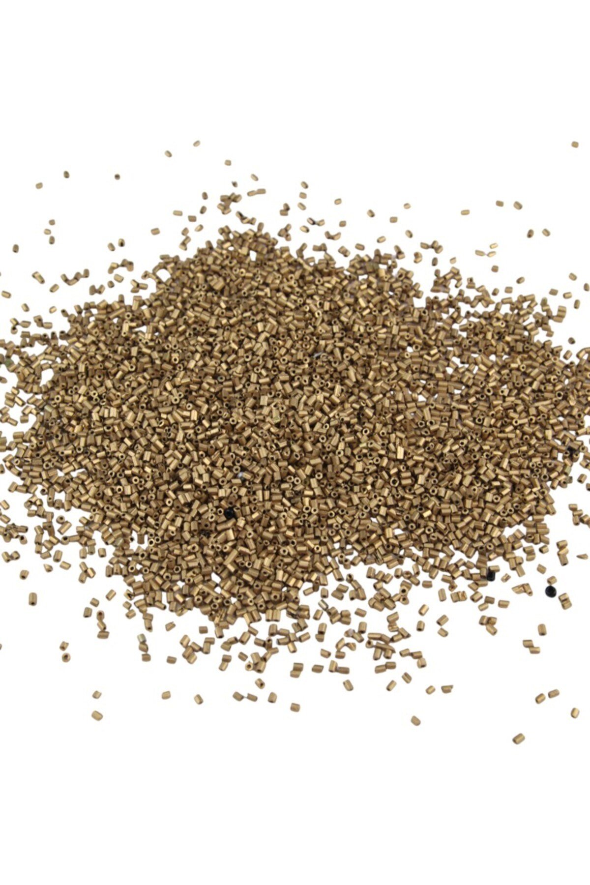 Kesme Boncuk Mat Kaplama Gold 2x1,5 mm (100 Gr 4000 Adet)