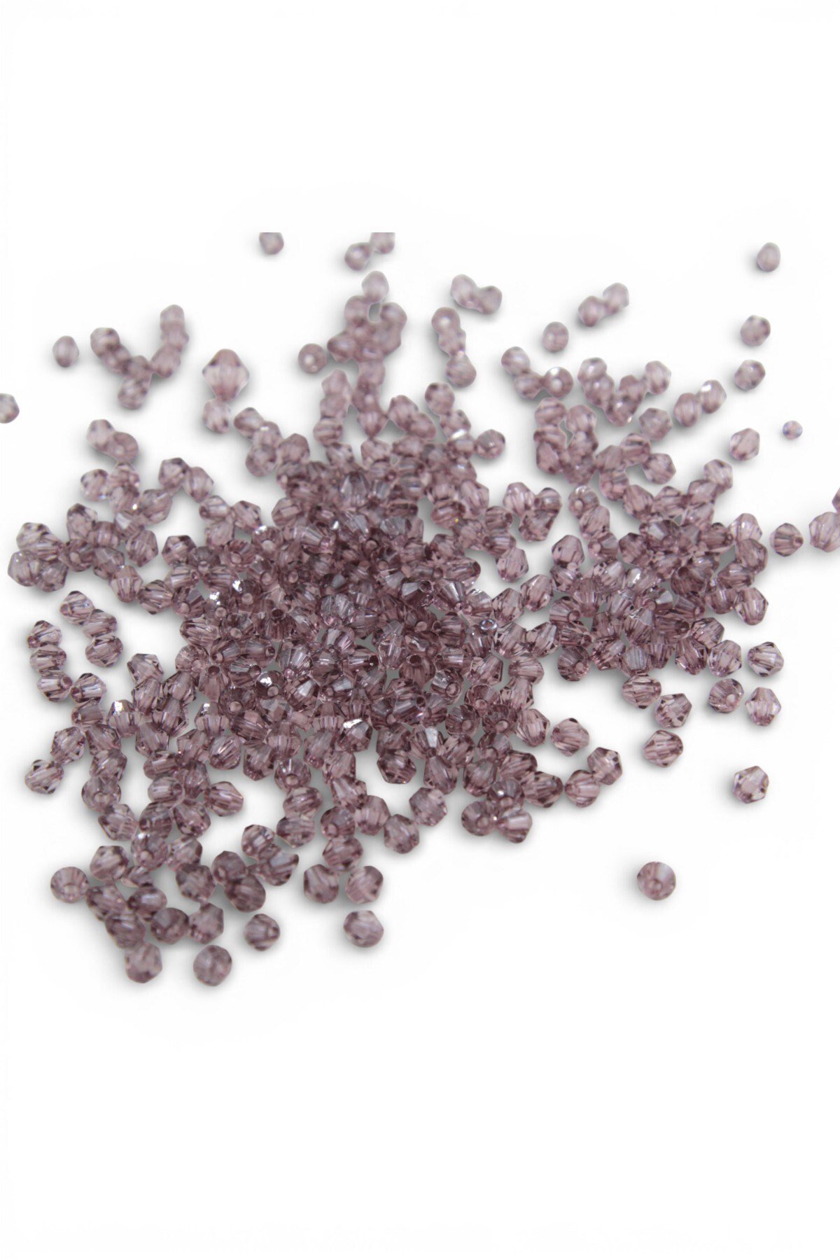 Koyu Lila Tonu 5 mm Piramit Akrilik Boncuk Aksesuar Takı Malzemesi (25 Gram)