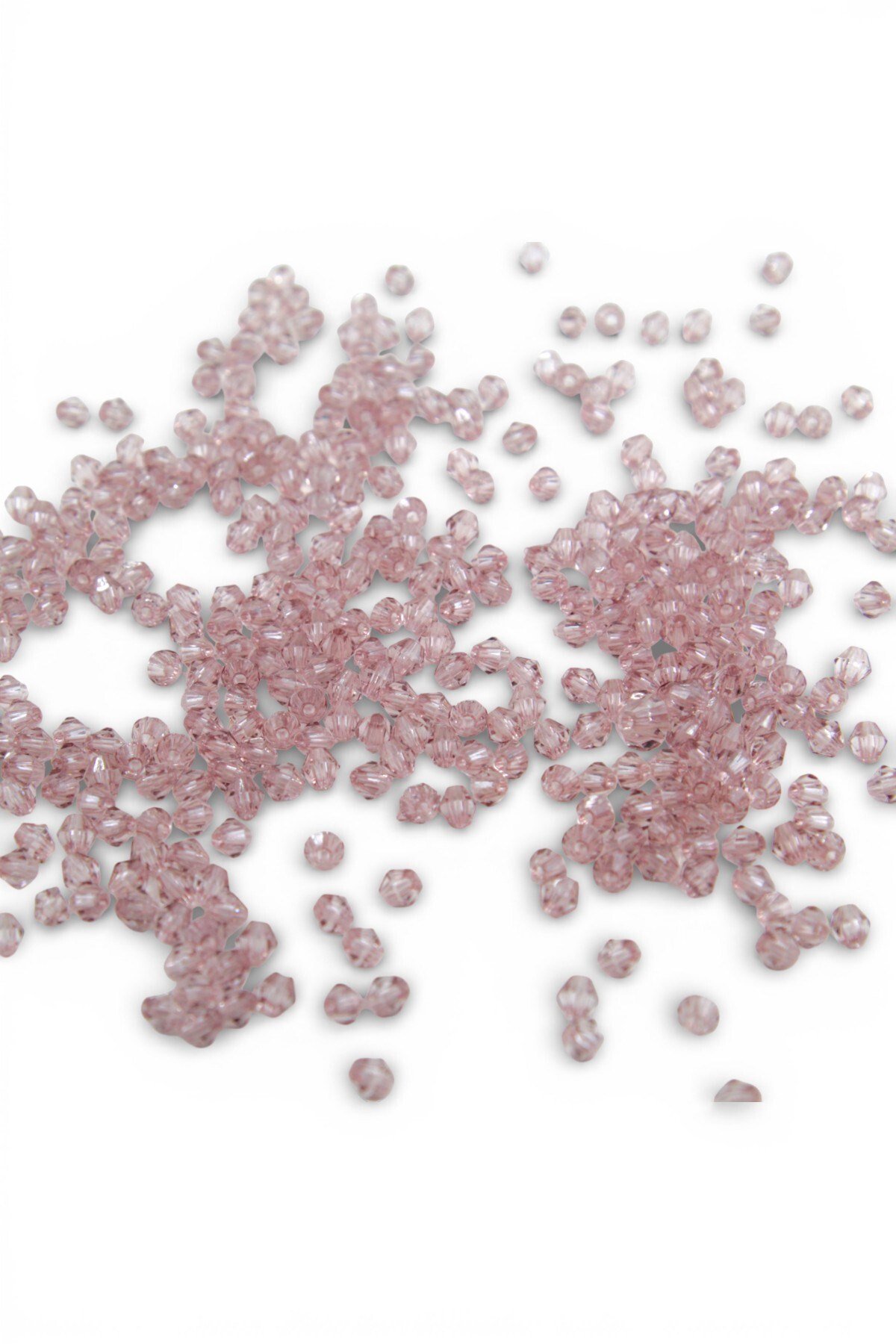 Koyu Pudra 5 mm Piramit Akrilik Boncuk Aksesuar Takı Malzemesi (25 Gram)
