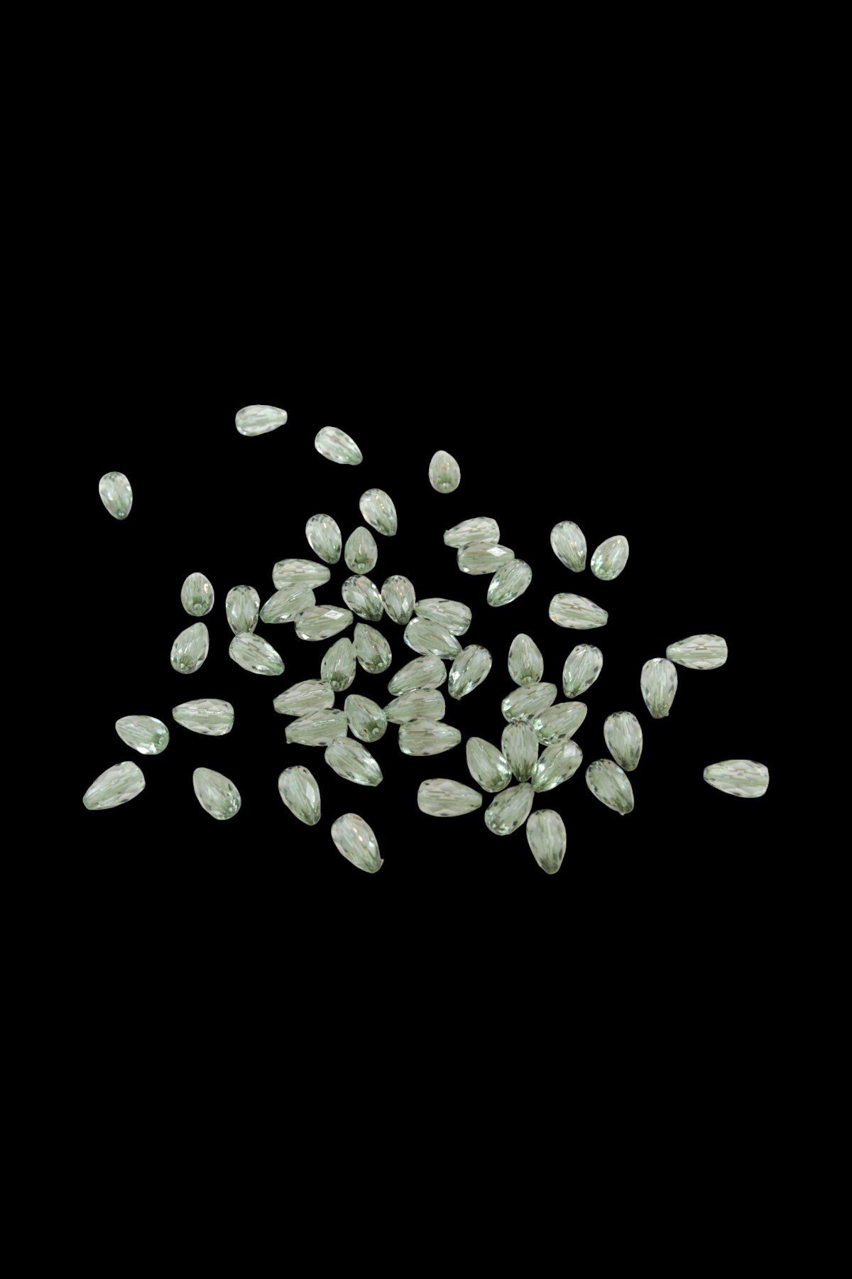 Koyu Yeşil Tonunda 8x12 mm Akrilik Boncuk (25 gr 60 Adet)