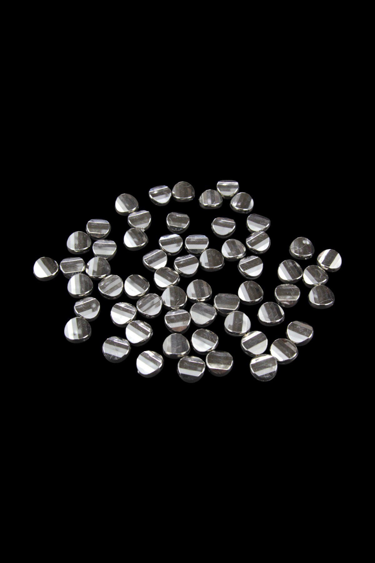 Kristal Kesit Desen 14 mm Boncuk Aksesuar (30 Gr 39 Adet)