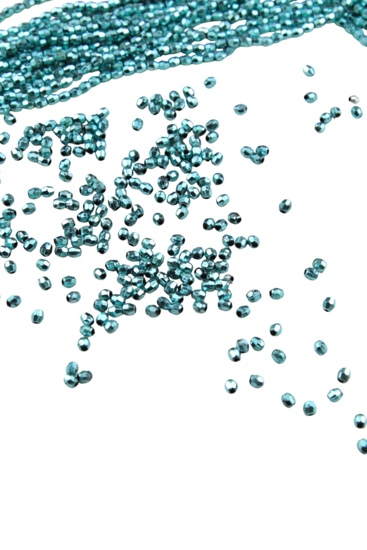 Kristalize Mavi 4 mm Plastik Boncuk Aksesuar Takı Malzemesi (25 Gr)