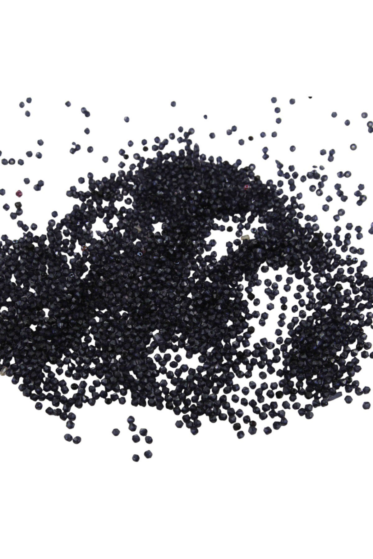Lacivert 3 mm Piramit Akrilik Boncuk Akseuar Takı Malzeme (25 Gr)