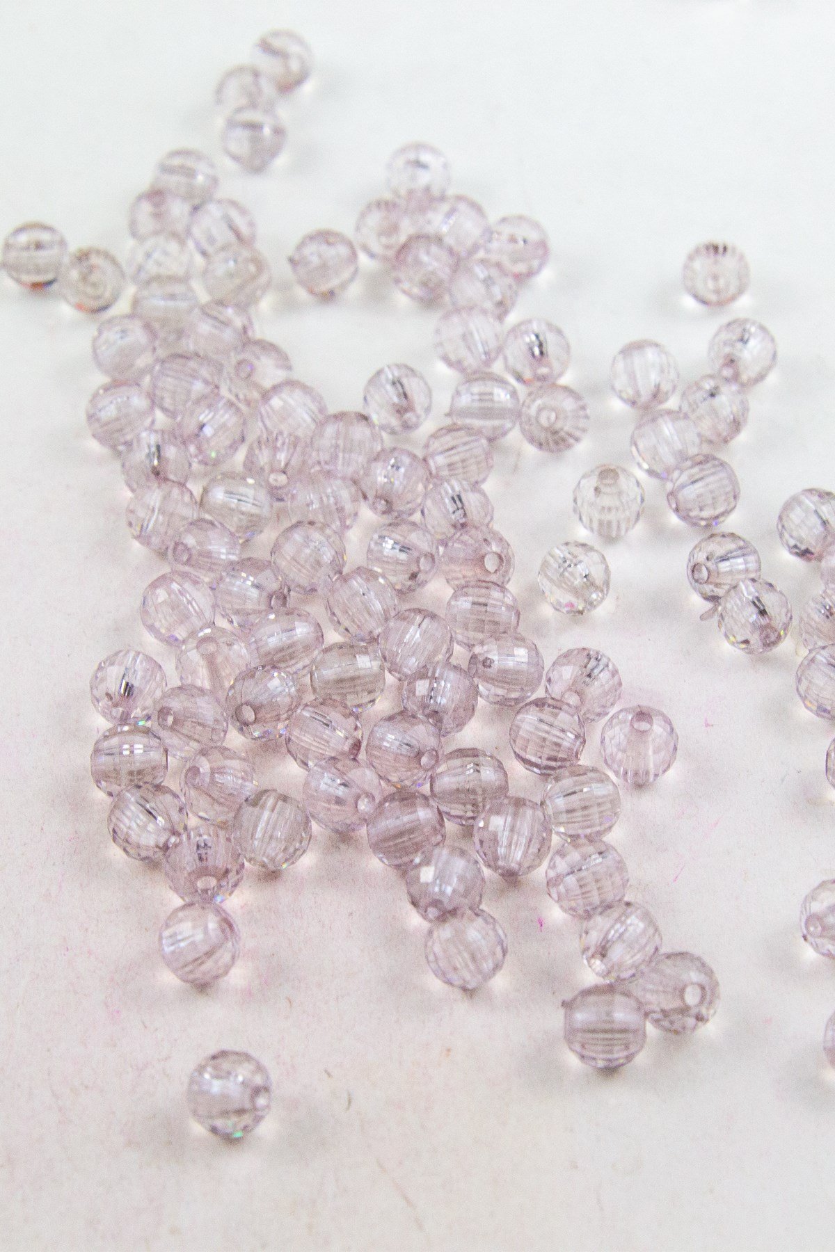 Lila 8 mm Dünya Akrilik Boncuk Aksesuar Takı Malzemesi (25 Gram)