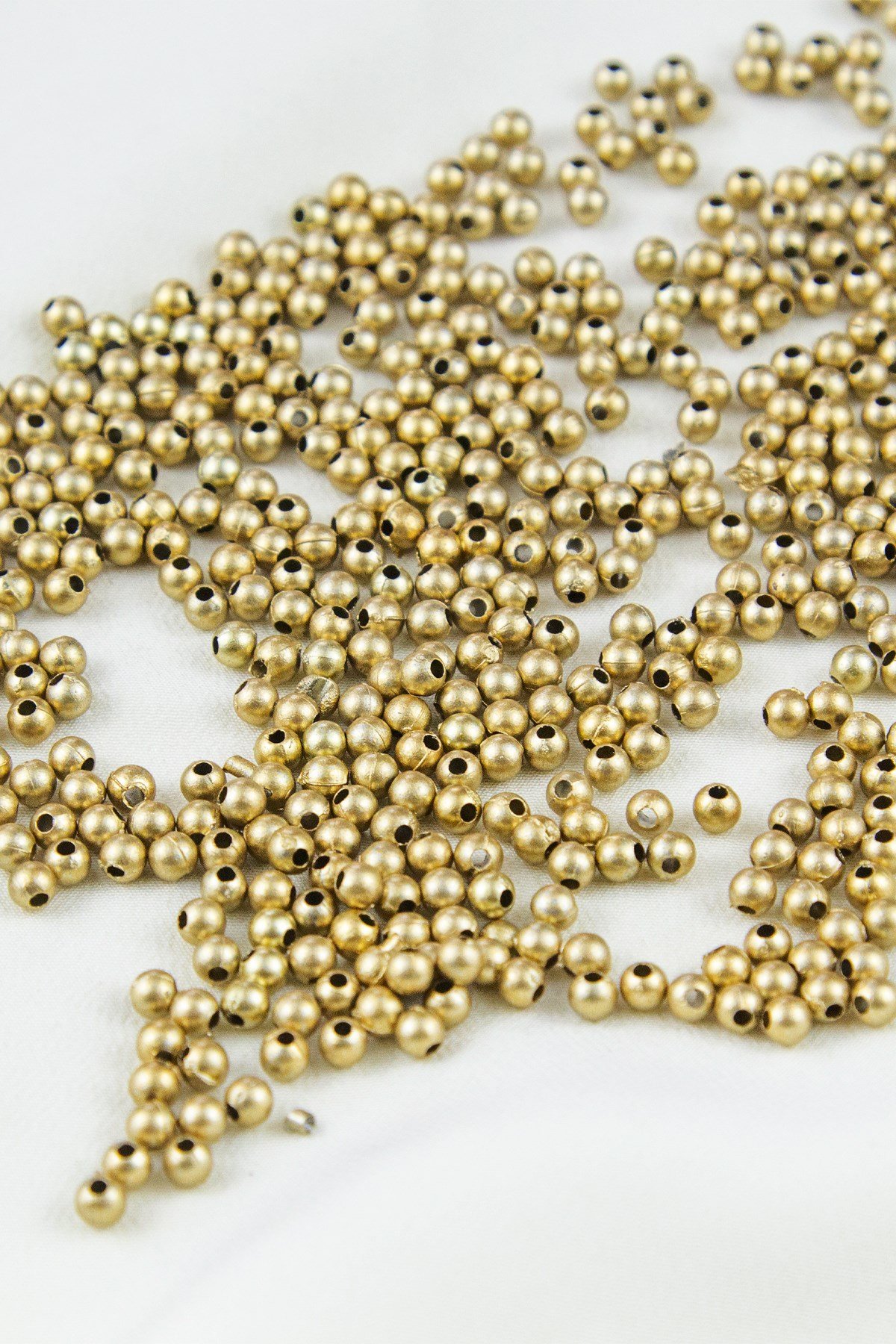 Mat Gold CCB Kaplama 4 mm Plastik İnci Boncuk Aksesuar Malzemesi (25 Gr)