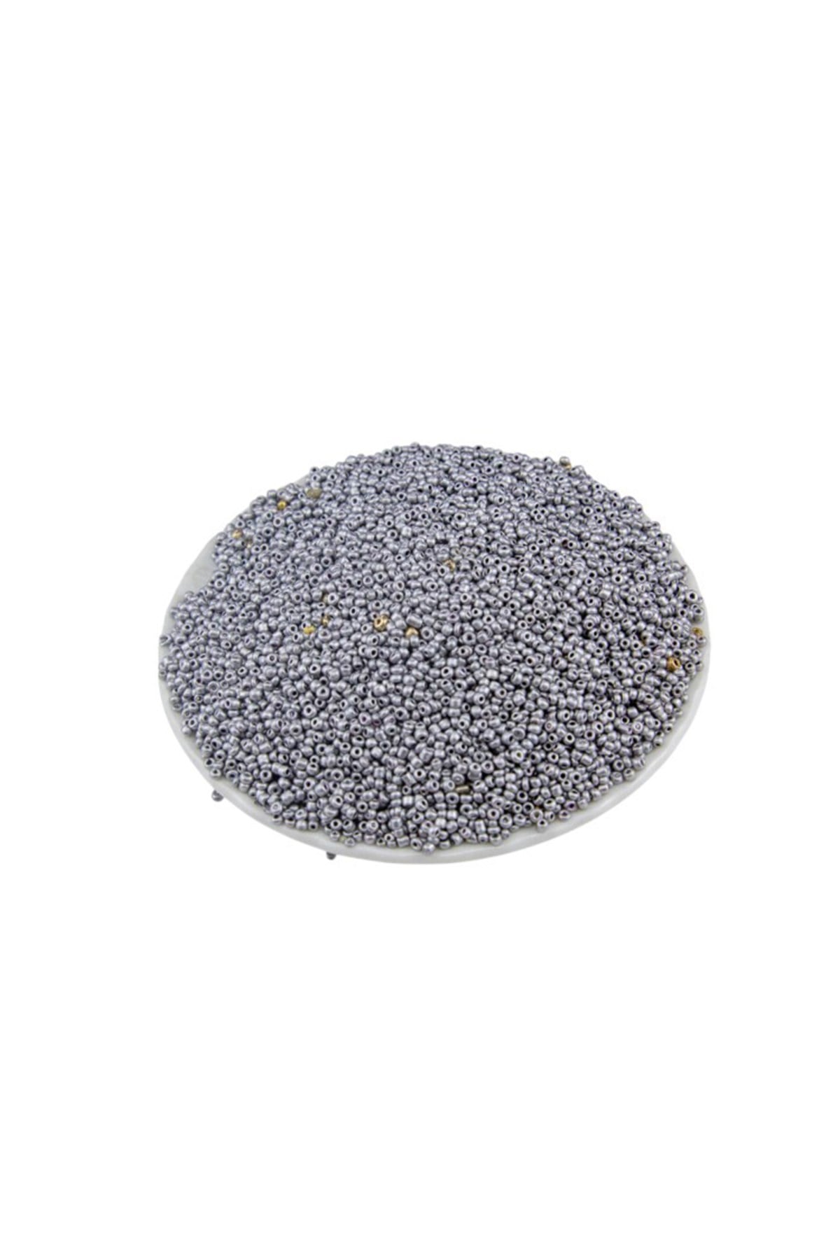Mat Gümüş Kaplama (11/0) 2 mm Kum Boncuğu 100 gr