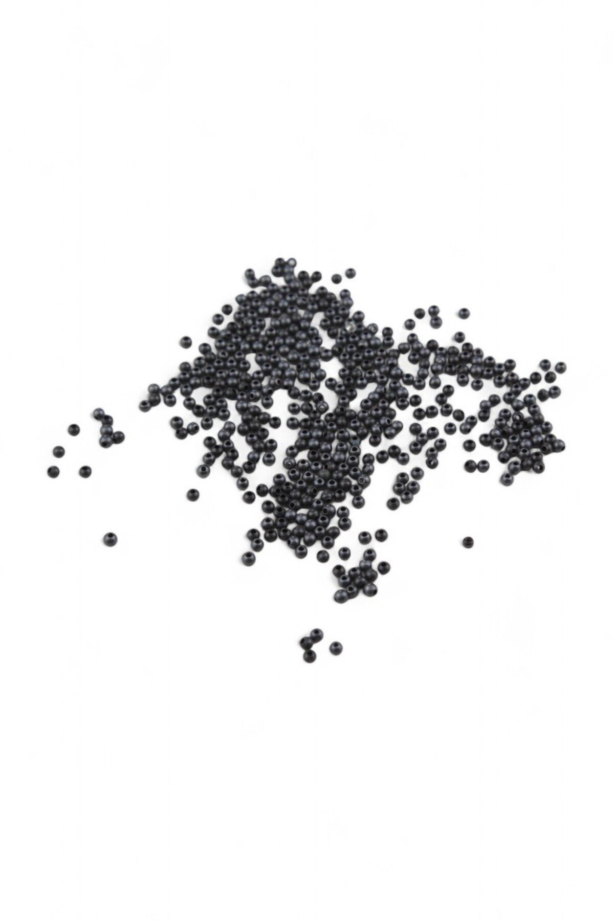 Mat Siyah 3 mm Metal Yuvarlak Boncuk (30 Gr 400 Adet)