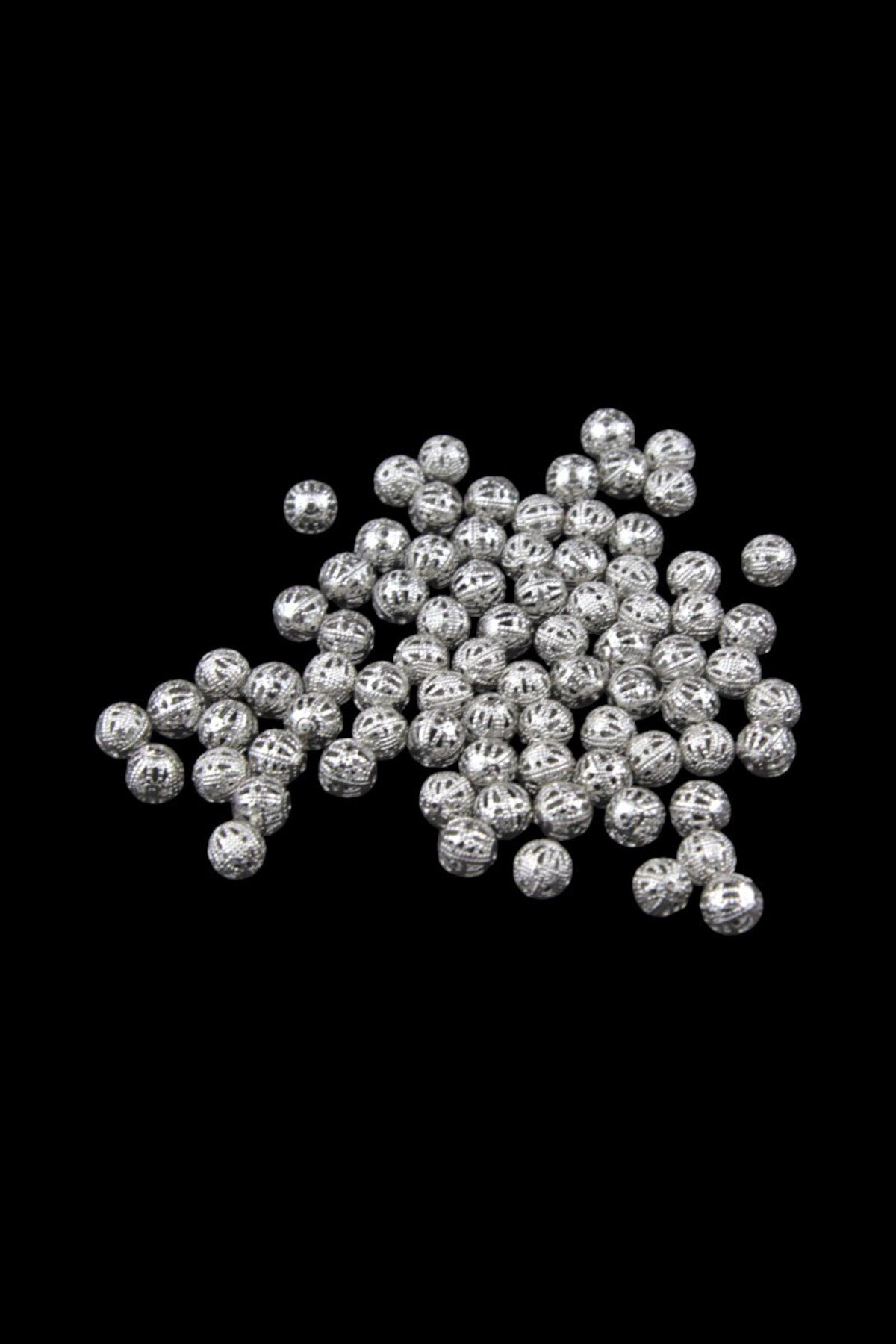 Metal 8 mm Yuvarlak Takı Boncuk Aparatı (30 Gr 85 Adet)