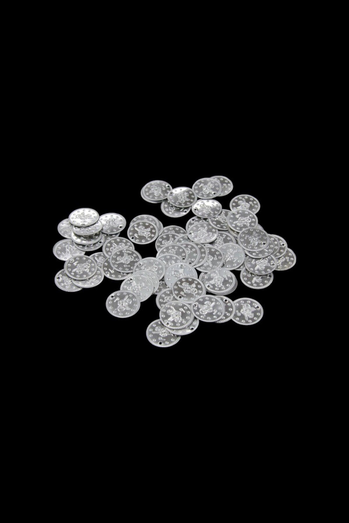 Osmanlı Tuğra Desenli 19 mm Yandan Delikli Metal Pul 10 Adet (Aparat, Bileklik Ucu, Broş Aksesuar )