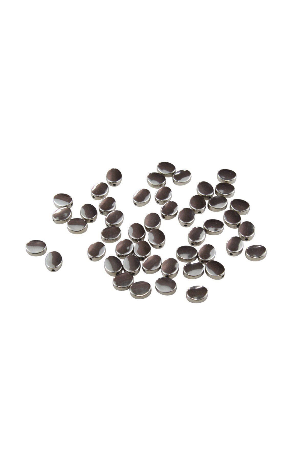 Oval Boncuk 10x8 mm İçten Delikli (25 Adet)
