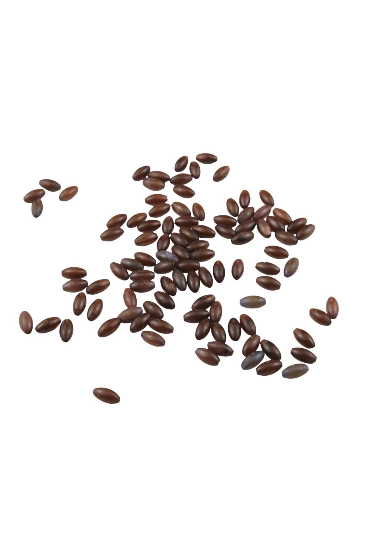 Oval Koyu Kahverengi İçten Delikli 12x5 mm Delikli Boncuk Aksesuar Takı Malzemesi (20 Adet)