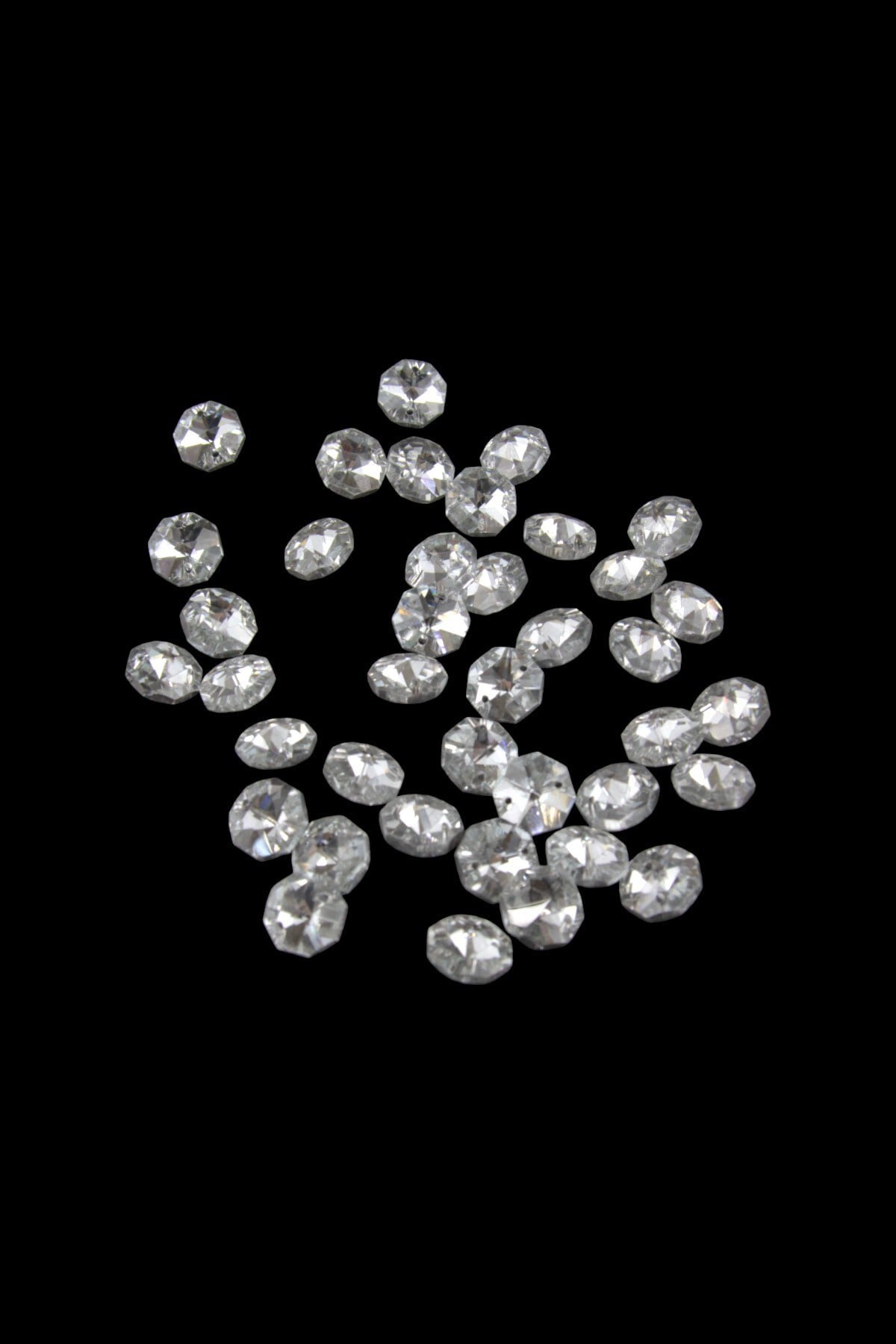 Özel Desen Gümüş 14 mm Dİkme Taş (20 Adet)