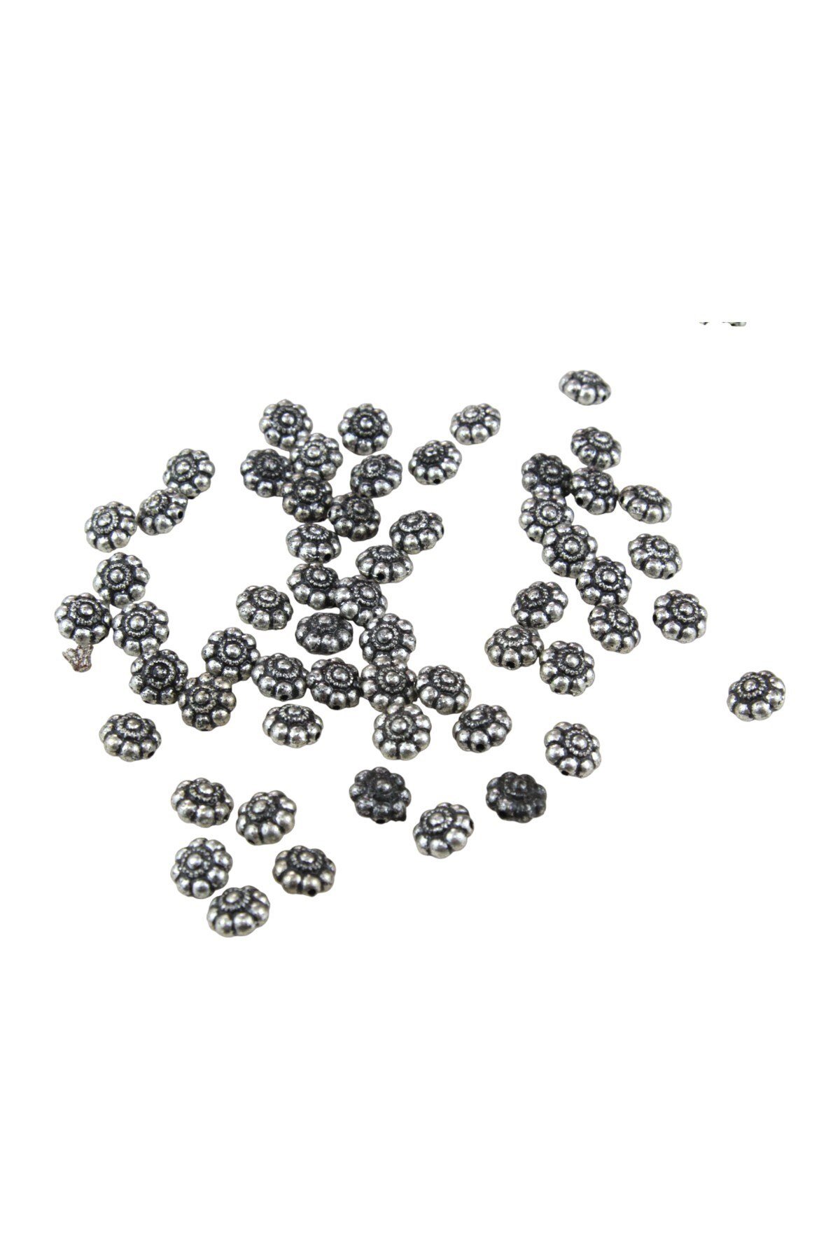 Papatya Desenli 12 mm Boncuk (15 Gr 25 Adet)