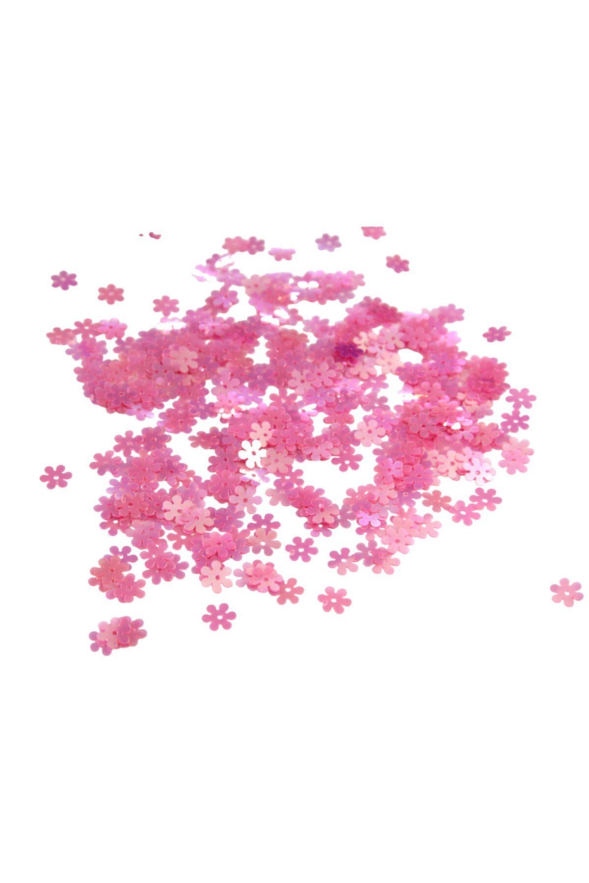 Pembe Papatya Desenli 10 mm Pul Payet 30 Gr (Tülbent, Oya, Havlu Malzemesi)