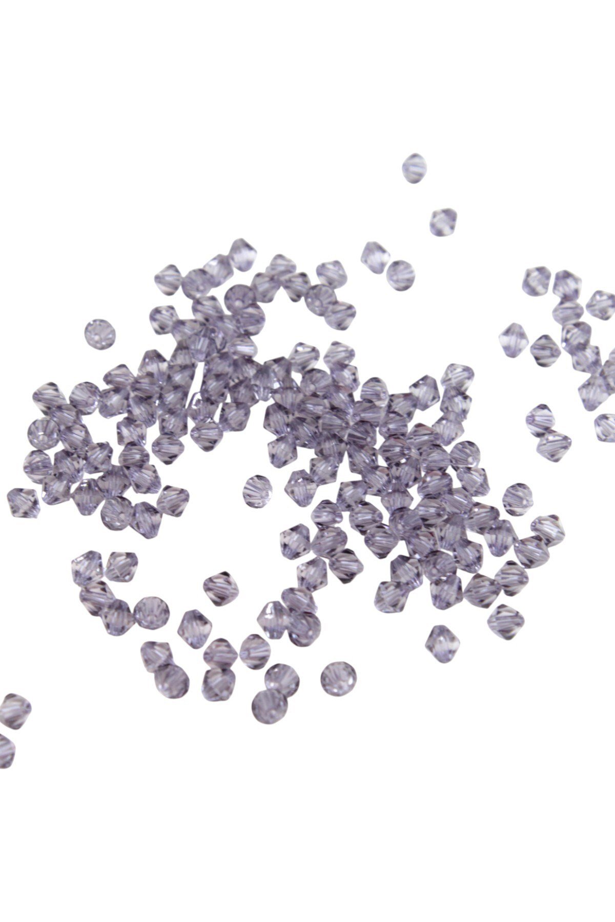 Piramit Akrilik 6 mm Gri Boncuk Aksesuar Takı Malzeme (25 Gr)