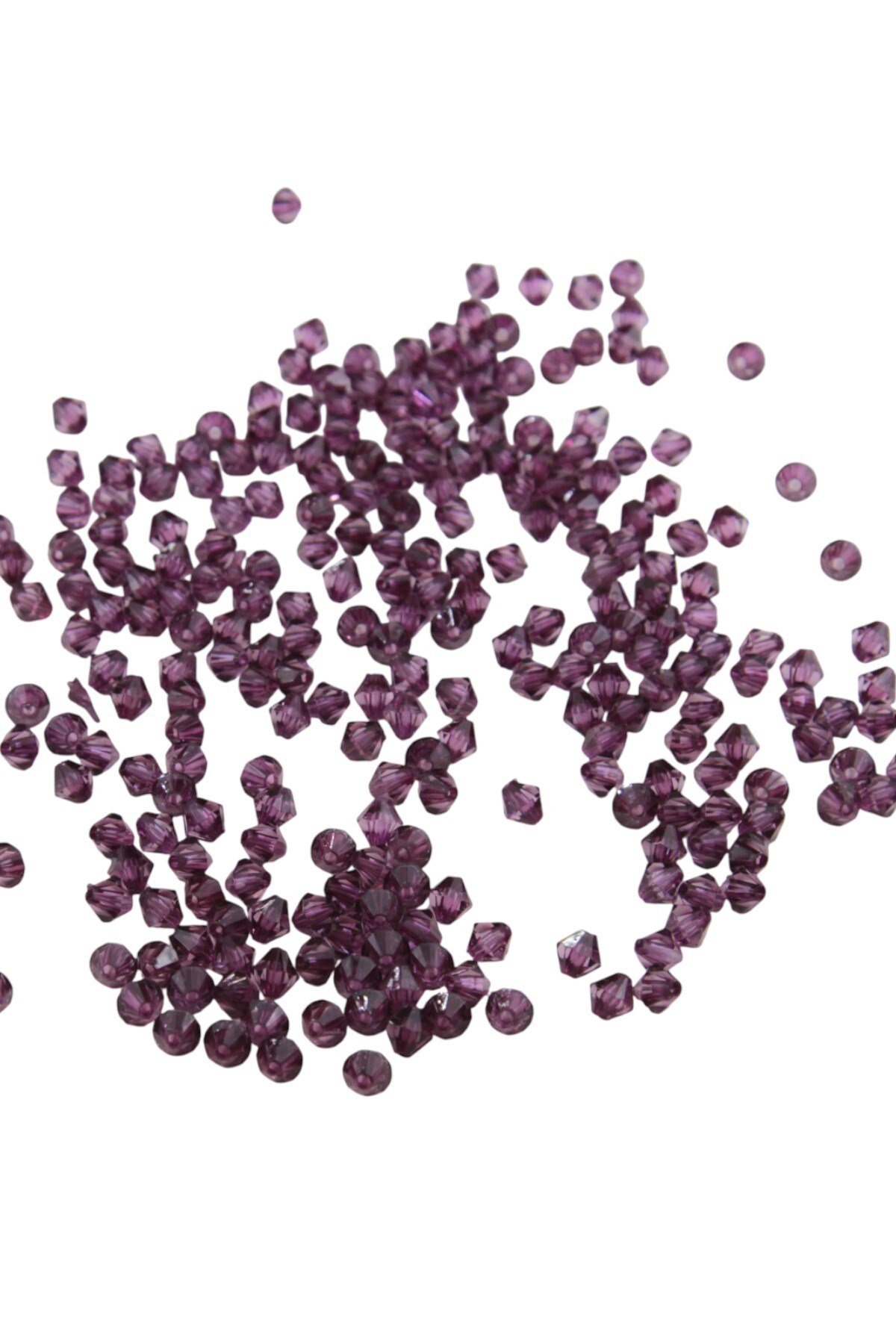 Piramit Akrilik 6 mm Mürdüm Boncuk Aksesuar Takı Malzeme (25 Gr)