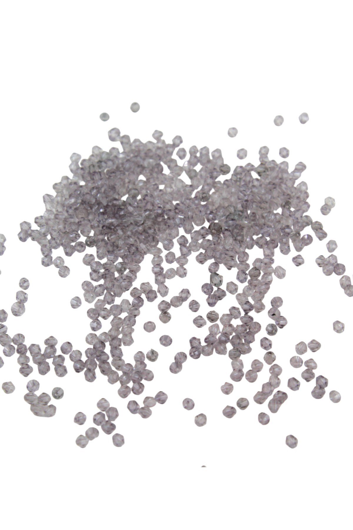 Piramit Akrilik Boncuk 2 Renk Gri 4 mm Aksesuar Takı Malzeme (25 Gr)