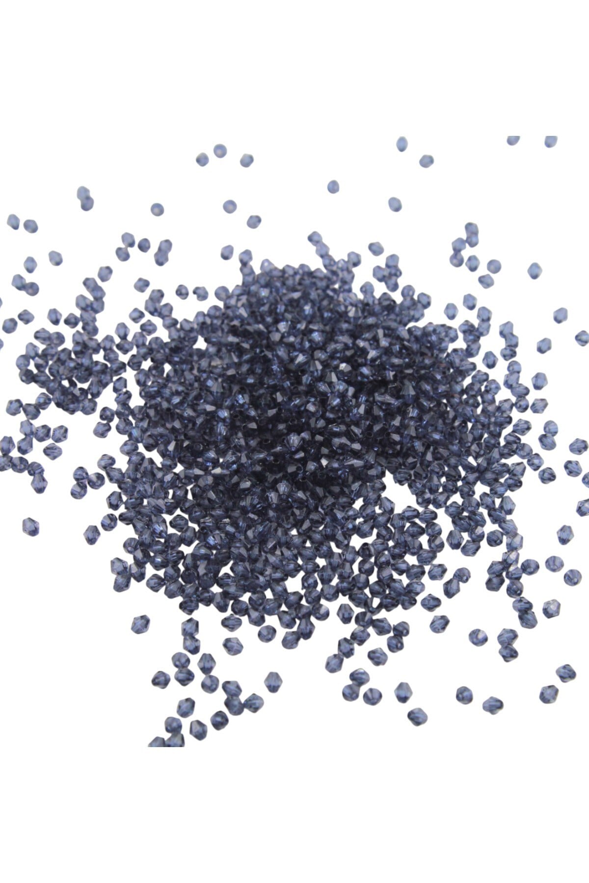 Piramit Akrilik Boncuk Açık Füme 4 mm Aksesuar Takı Malzeme (20 Gr)