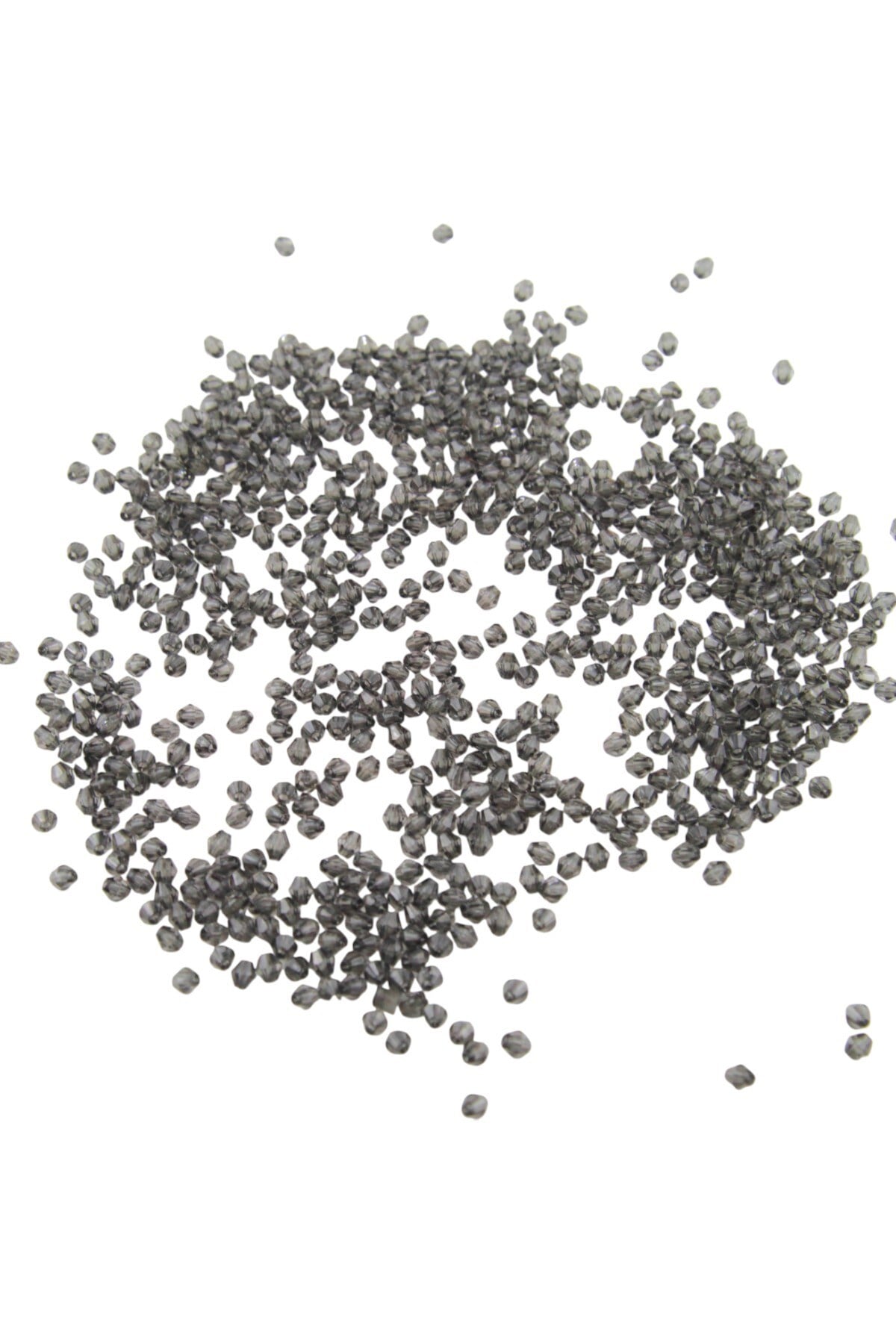 Piramit Akrilik Boncuk Antrasit2 4 mm Aksesuar Takı Malzeme (25 Gr)
