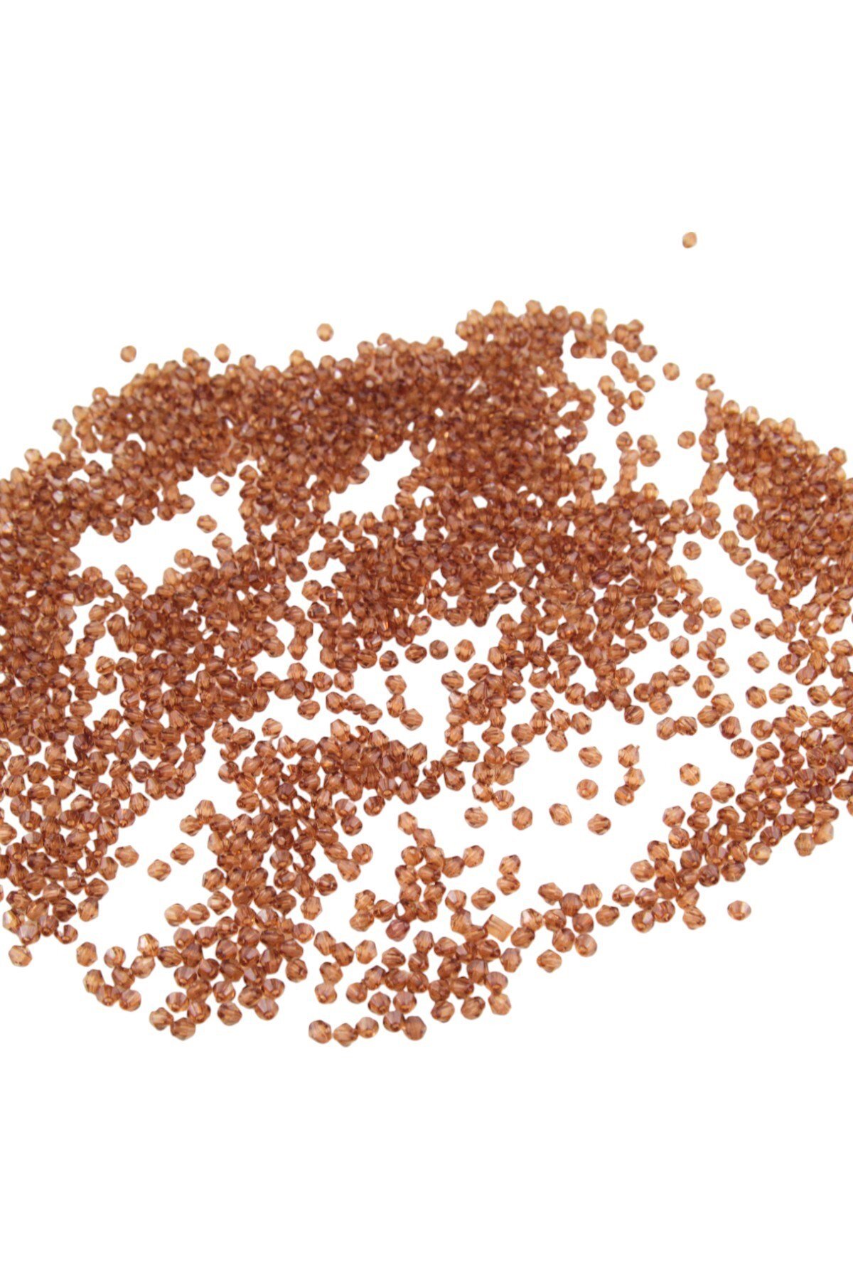 Piramit Akrilik Boncuk Bakır Tonunda 4 mm Aksesuar Takı Malzeme (25 Gr)